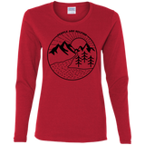 T-Shirts Red / S Nature vs. People Women's Long Sleeve T-Shirt