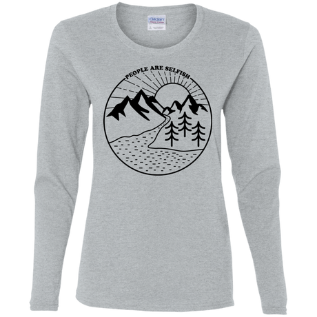 T-Shirts Sport Grey / S Nature vs. People Women's Long Sleeve T-Shirt