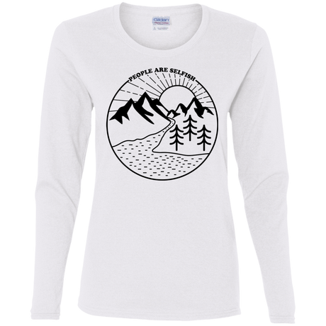 T-Shirts White / S Nature vs. People Women's Long Sleeve T-Shirt