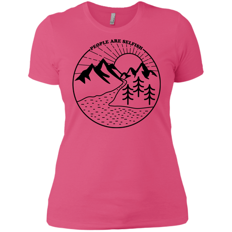 T-Shirts Hot Pink / X-Small Nature vs. People Women's Premium T-Shirt