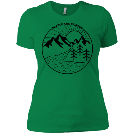 T-Shirts Kelly Green / X-Small Nature vs. People Women's Premium T-Shirt