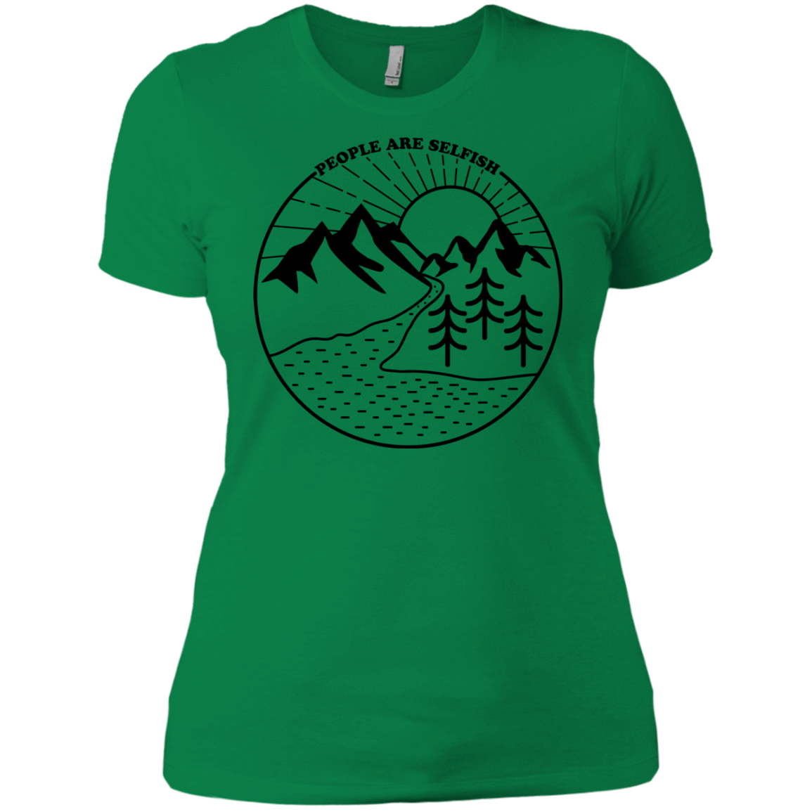 T-Shirts Kelly Green / X-Small Nature vs. People Women's Premium T-Shirt