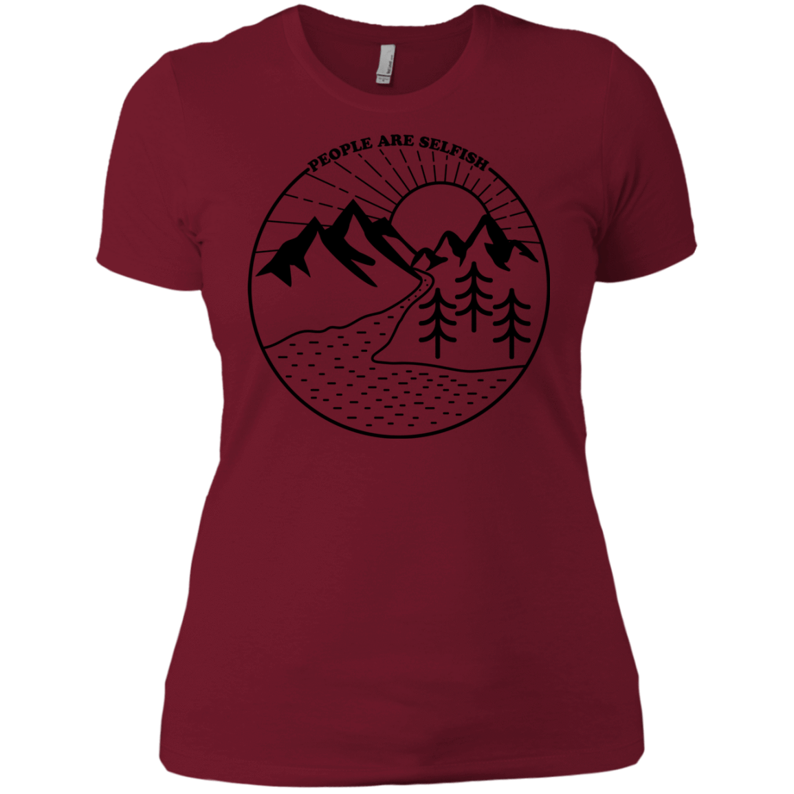 T-Shirts Scarlet / X-Small Nature vs. People Women's Premium T-Shirt