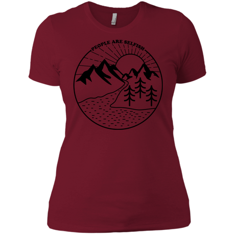 T-Shirts Scarlet / X-Small Nature vs. People Women's Premium T-Shirt