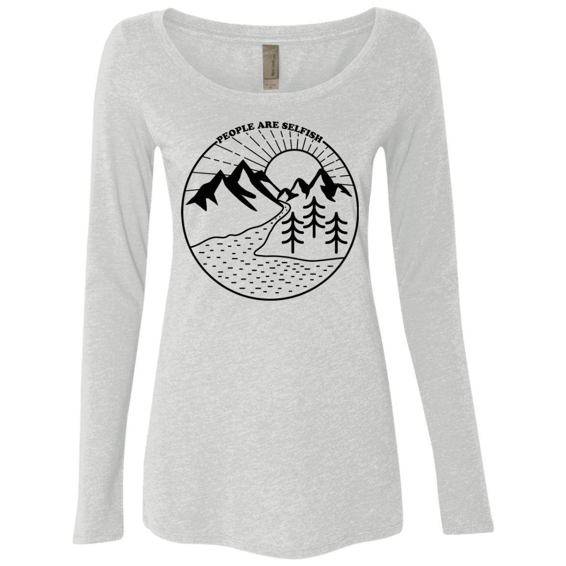 T-Shirts Heather White / S Nature vs. People Women's Triblend Long Sleeve Shirt