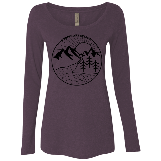 T-Shirts Vintage Purple / S Nature vs. People Women's Triblend Long Sleeve Shirt