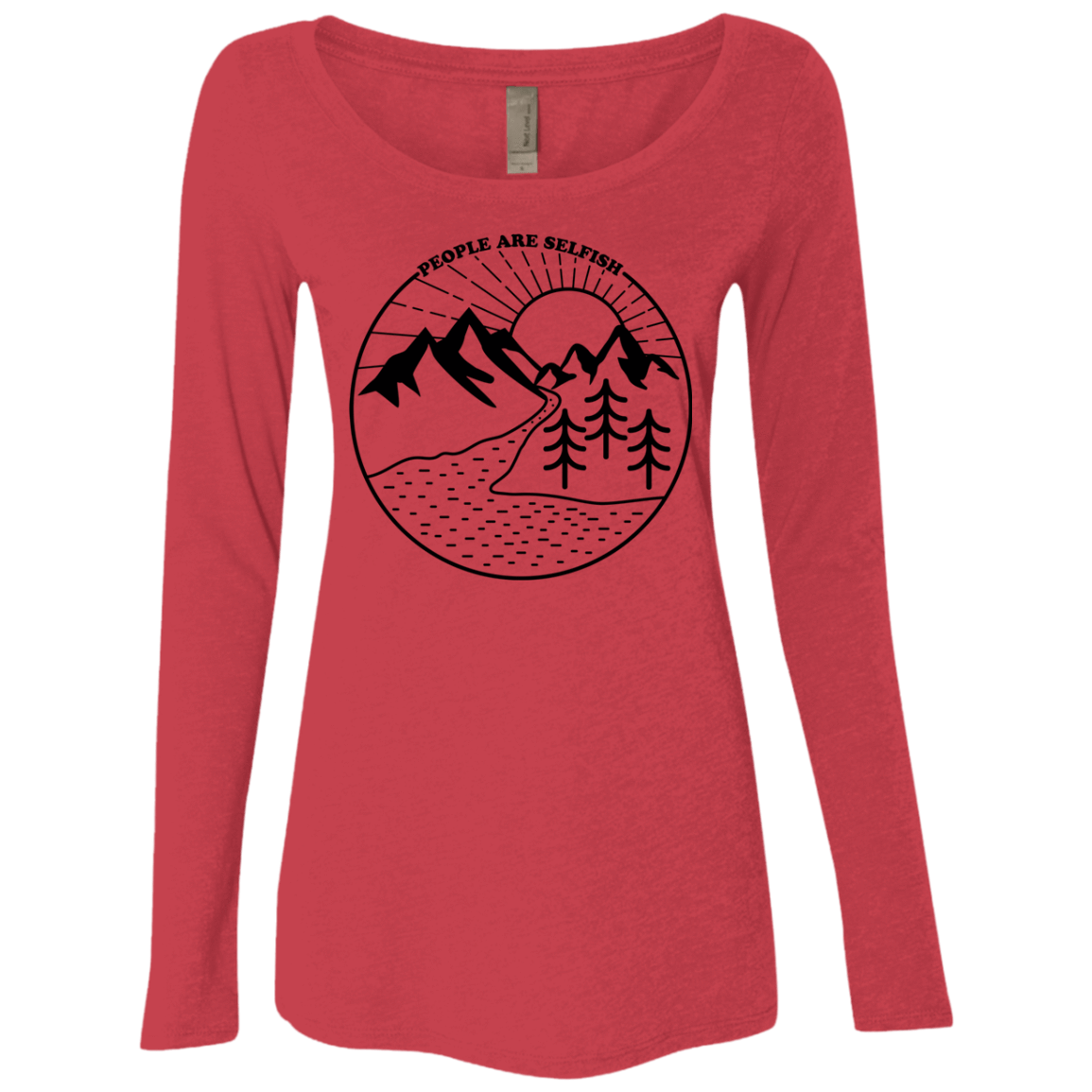 T-Shirts Vintage Red / S Nature vs. People Women's Triblend Long Sleeve Shirt
