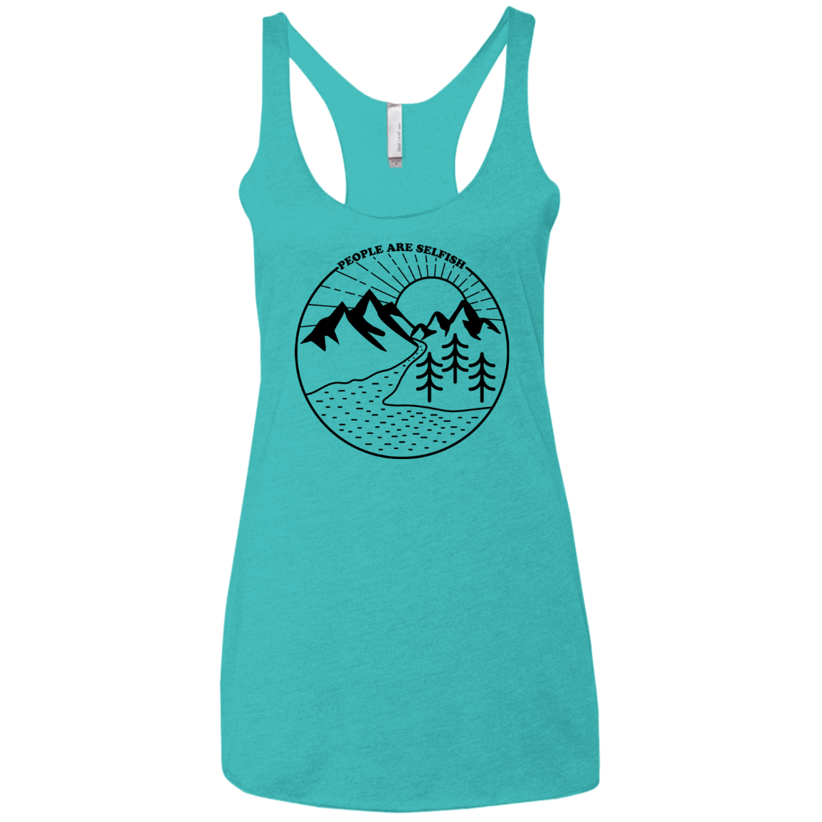 Nature vs. People Women's Triblend Racerback Tank