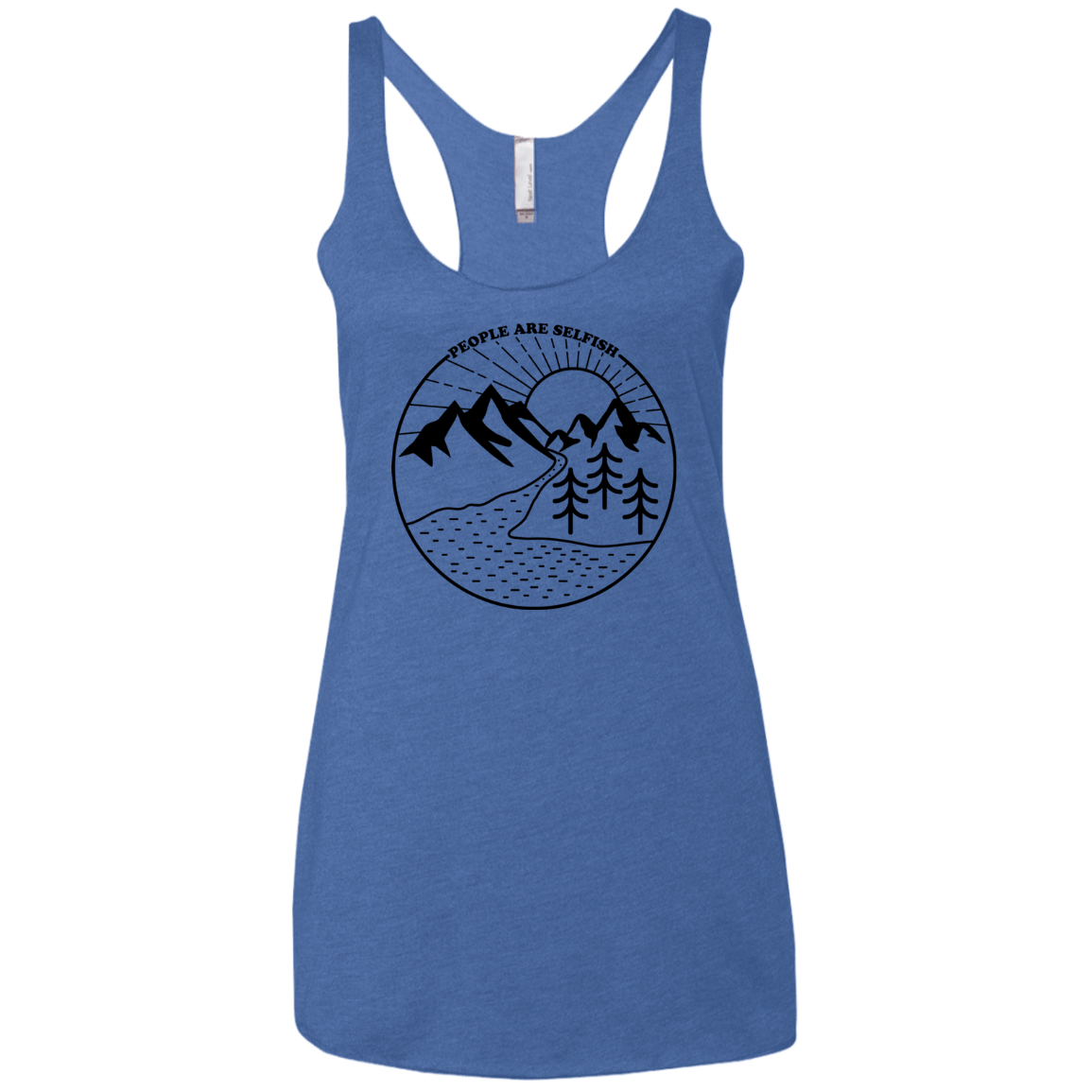 T-Shirts Vintage Royal / X-Small Nature vs. People Women's Triblend Racerback Tank