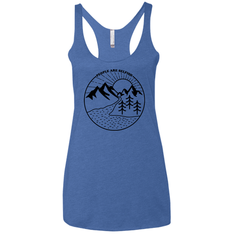 T-Shirts Vintage Royal / X-Small Nature vs. People Women's Triblend Racerback Tank