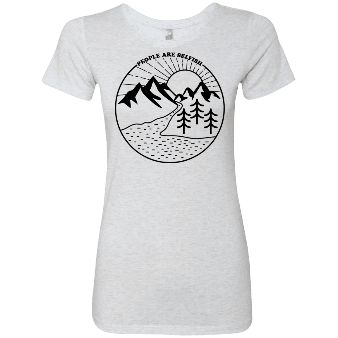 T-Shirts Heather White / S Nature vs. People Women's Triblend T-Shirt