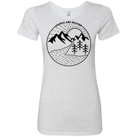 T-Shirts Heather White / S Nature vs. People Women's Triblend T-Shirt