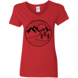 T-Shirts Red / S Nature vs. People Women's V-Neck T-Shirt