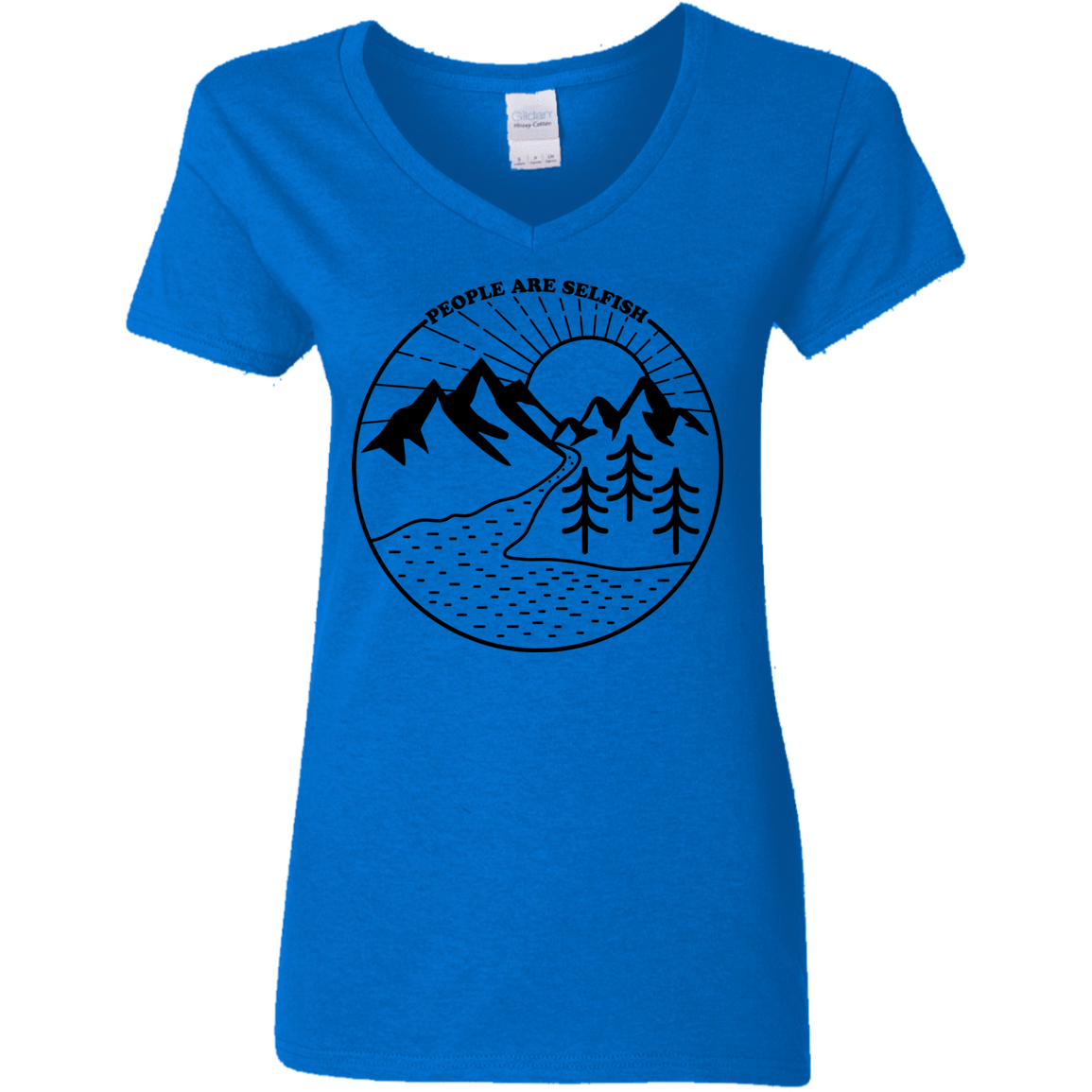 T-Shirts Royal / S Nature vs. People Women's V-Neck T-Shirt