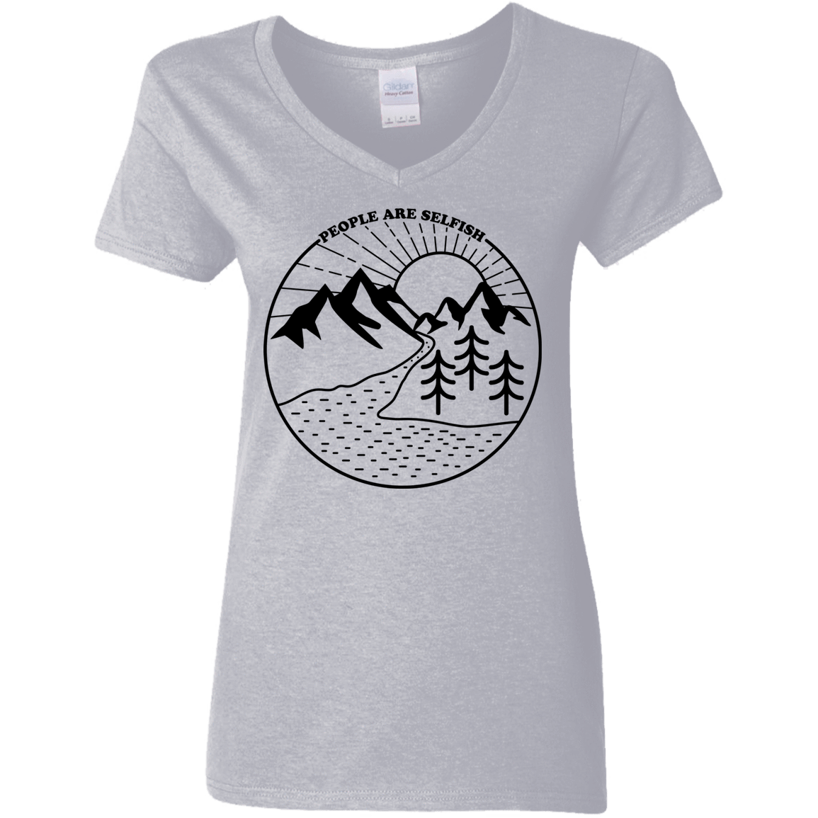 T-Shirts Sport Grey / S Nature vs. People Women's V-Neck T-Shirt