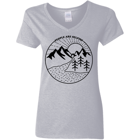 T-Shirts Sport Grey / S Nature vs. People Women's V-Neck T-Shirt