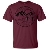 T-Shirts Maroon / YXS Nature vs. People Youth T-Shirt