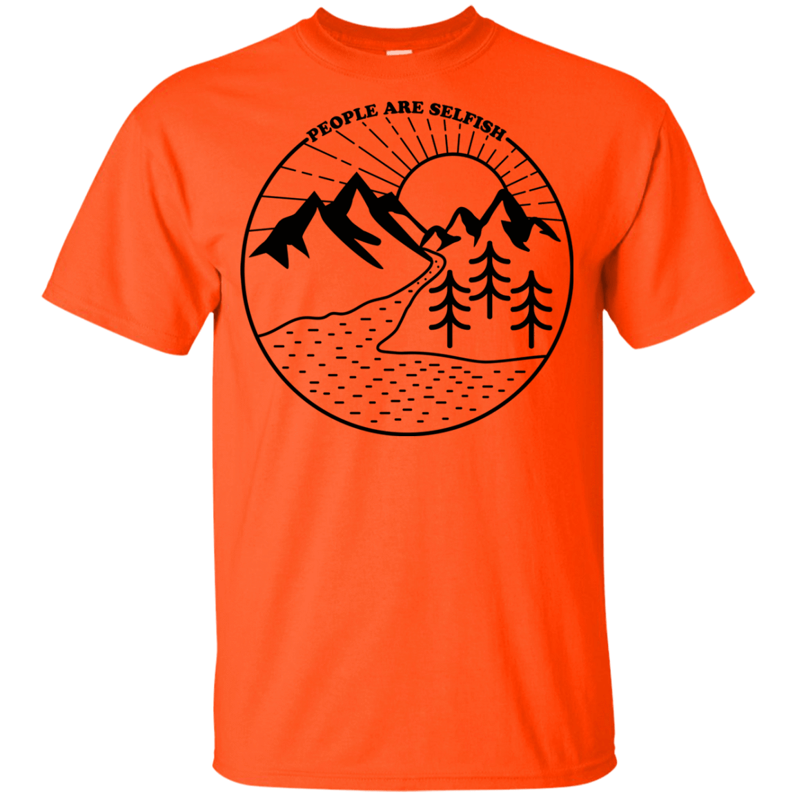 T-Shirts Orange / YXS Nature vs. People Youth T-Shirt