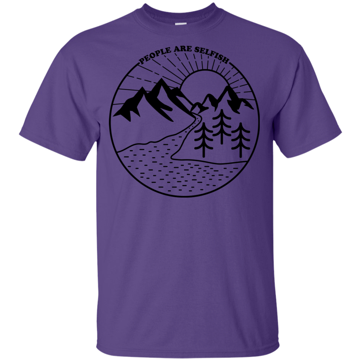 T-Shirts Purple / YXS Nature vs. People Youth T-Shirt