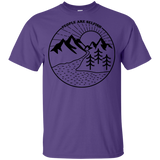 T-Shirts Purple / YXS Nature vs. People Youth T-Shirt