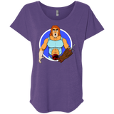 T-Shirts Purple Rush / X-Small Natureboy Woooo Triblend Dolman Sleeve