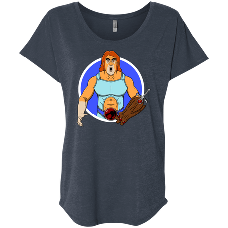 T-Shirts Vintage Navy / X-Small Natureboy Woooo Triblend Dolman Sleeve