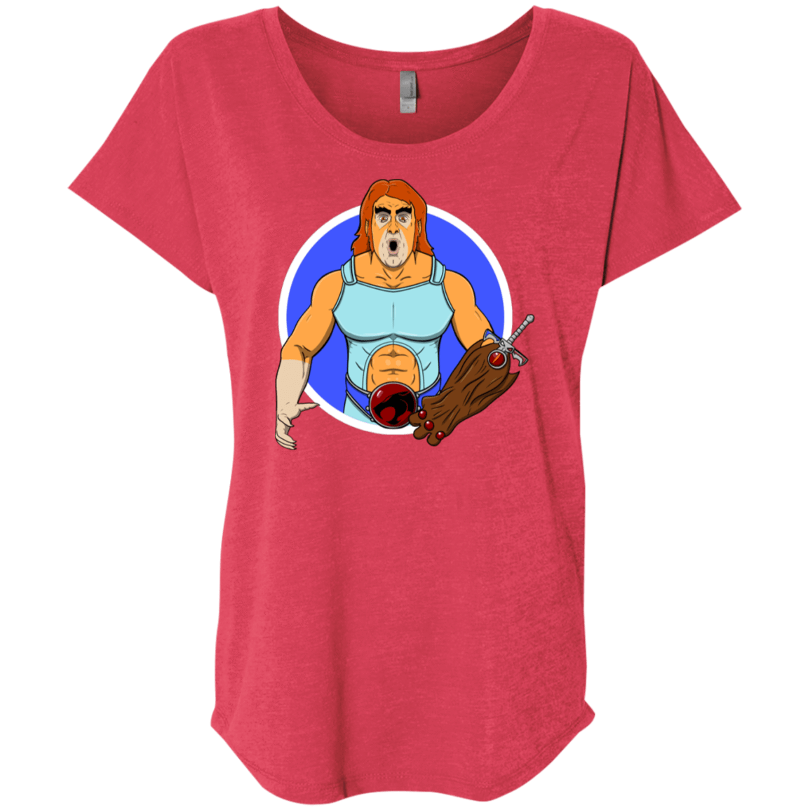 T-Shirts Vintage Red / X-Small Natureboy Woooo Triblend Dolman Sleeve