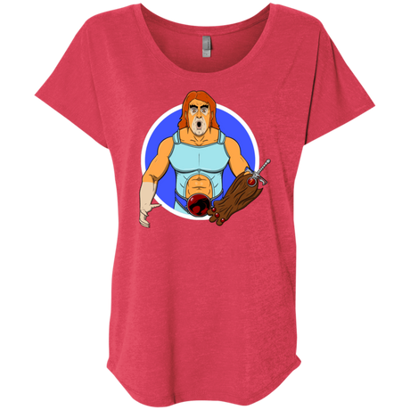 T-Shirts Vintage Red / X-Small Natureboy Woooo Triblend Dolman Sleeve