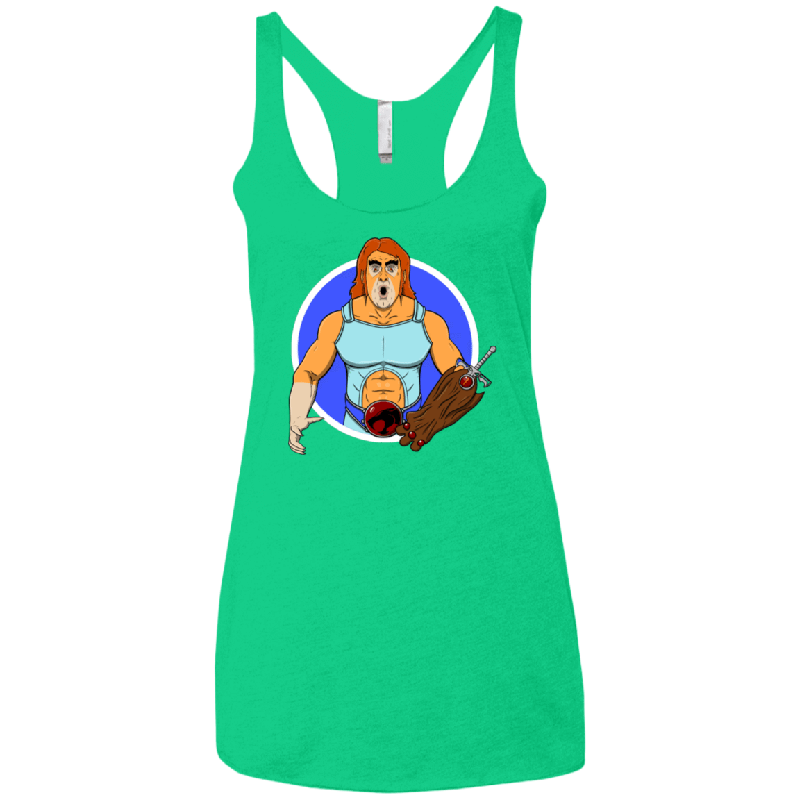 T-Shirts Envy / X-Small Natureboy Woooo Women's Triblend Racerback Tank