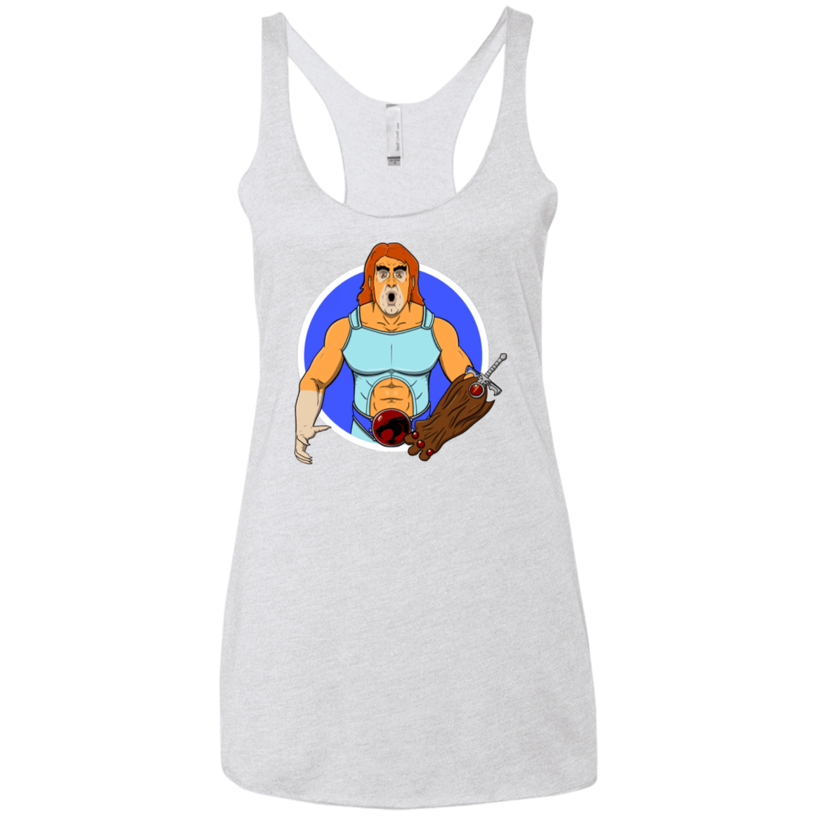 T-Shirts Heather White / X-Small Natureboy Woooo Women's Triblend Racerback Tank