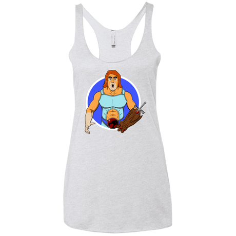 T-Shirts Heather White / X-Small Natureboy Woooo Women's Triblend Racerback Tank