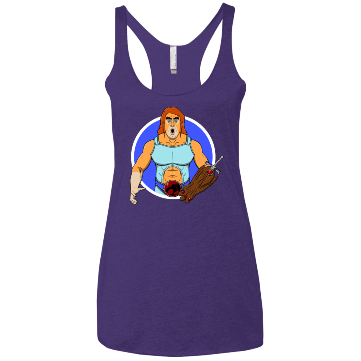 T-Shirts Purple Rush / X-Small Natureboy Woooo Women's Triblend Racerback Tank