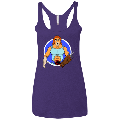 T-Shirts Purple Rush / X-Small Natureboy Woooo Women's Triblend Racerback Tank