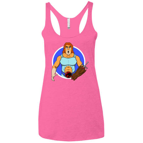 T-Shirts Vintage Pink / X-Small Natureboy Woooo Women's Triblend Racerback Tank