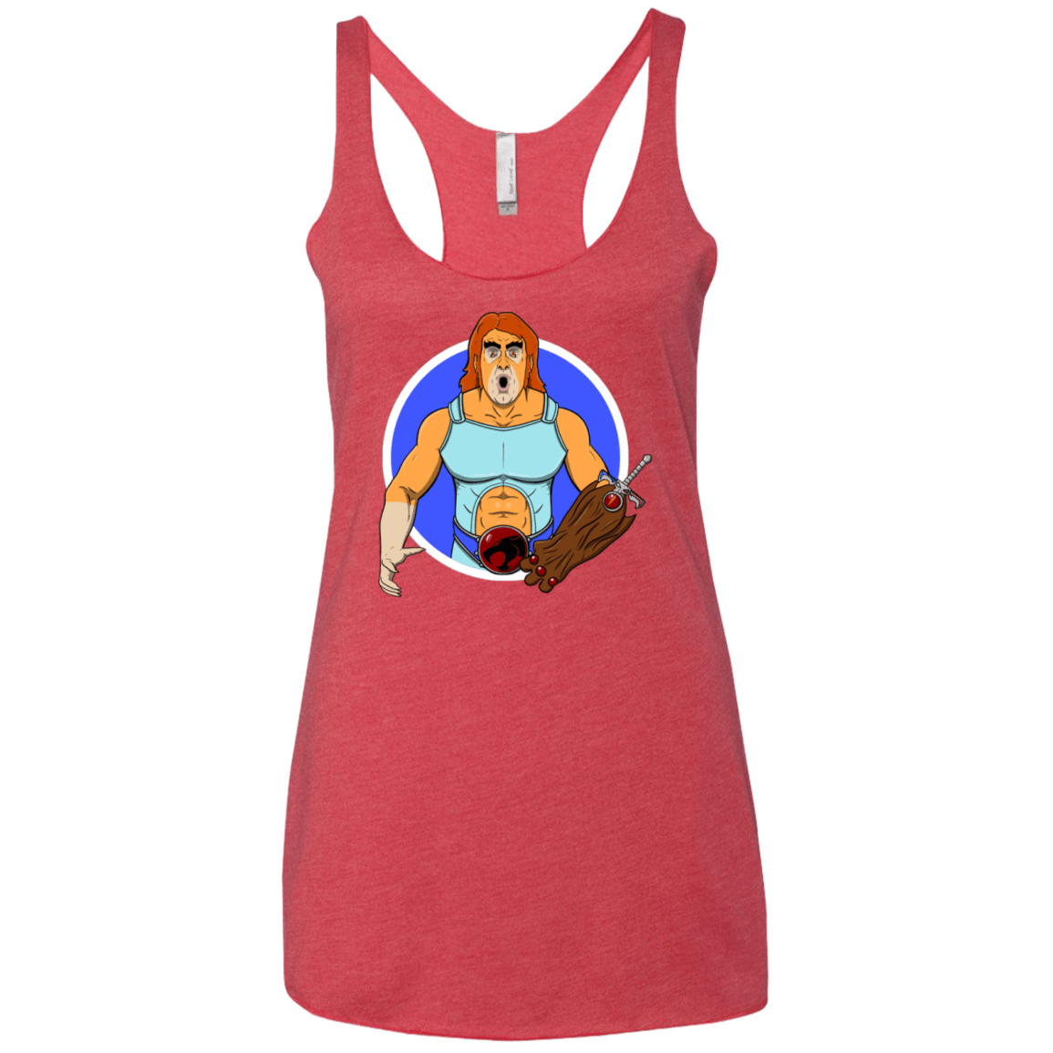 T-Shirts Vintage Red / X-Small Natureboy Woooo Women's Triblend Racerback Tank