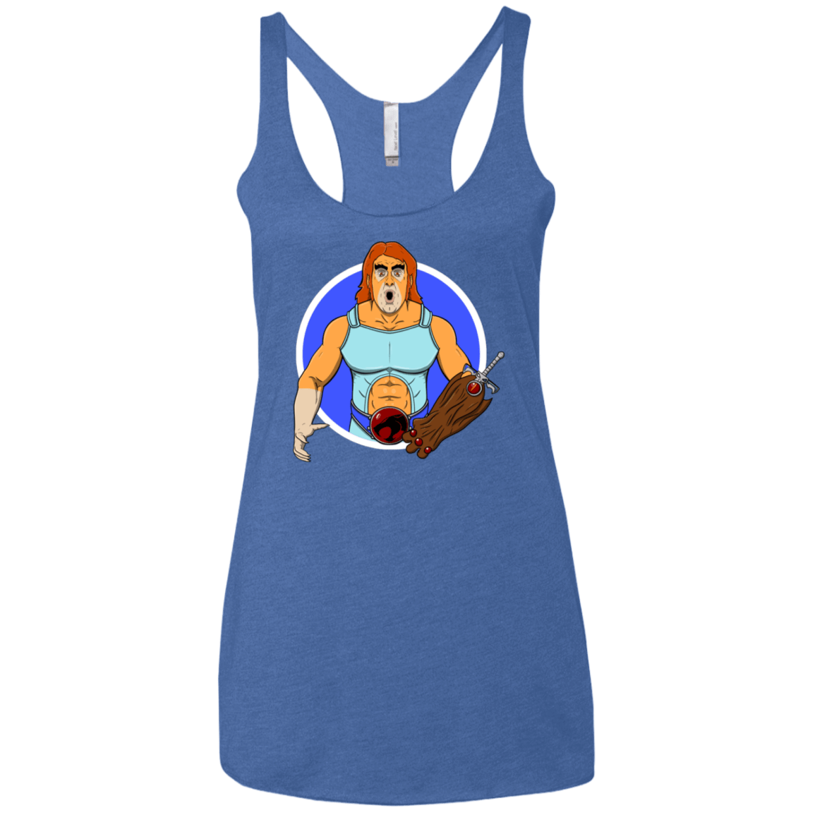 T-Shirts Vintage Royal / X-Small Natureboy Woooo Women's Triblend Racerback Tank