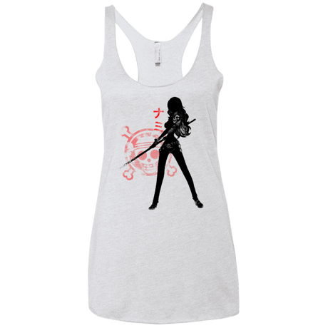 T-Shirts Heather White / X-Small Navigator Women's Triblend Racerback Tank