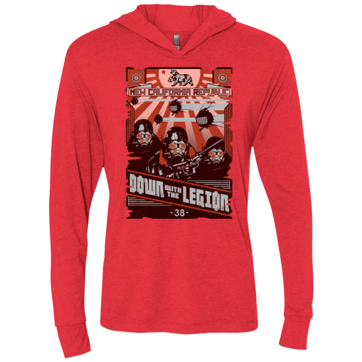 T-Shirts Vintage Red / X-Small NCR Needs You Triblend Long Sleeve Hoodie Tee