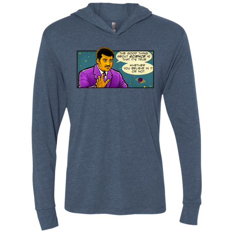 T-Shirts Indigo / X-Small NDGT good thing Triblend Long Sleeve Hoodie Tee