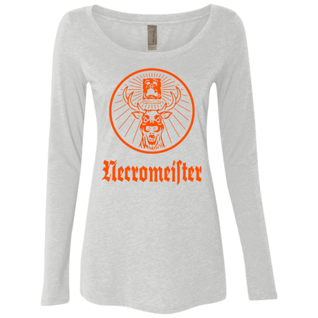 T-Shirts Heather White / Small NECROMEISTER Women's Triblend Long Sleeve Shirt