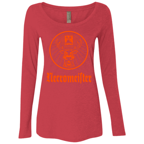 T-Shirts Vintage Red / Small NECROMEISTER Women's Triblend Long Sleeve Shirt