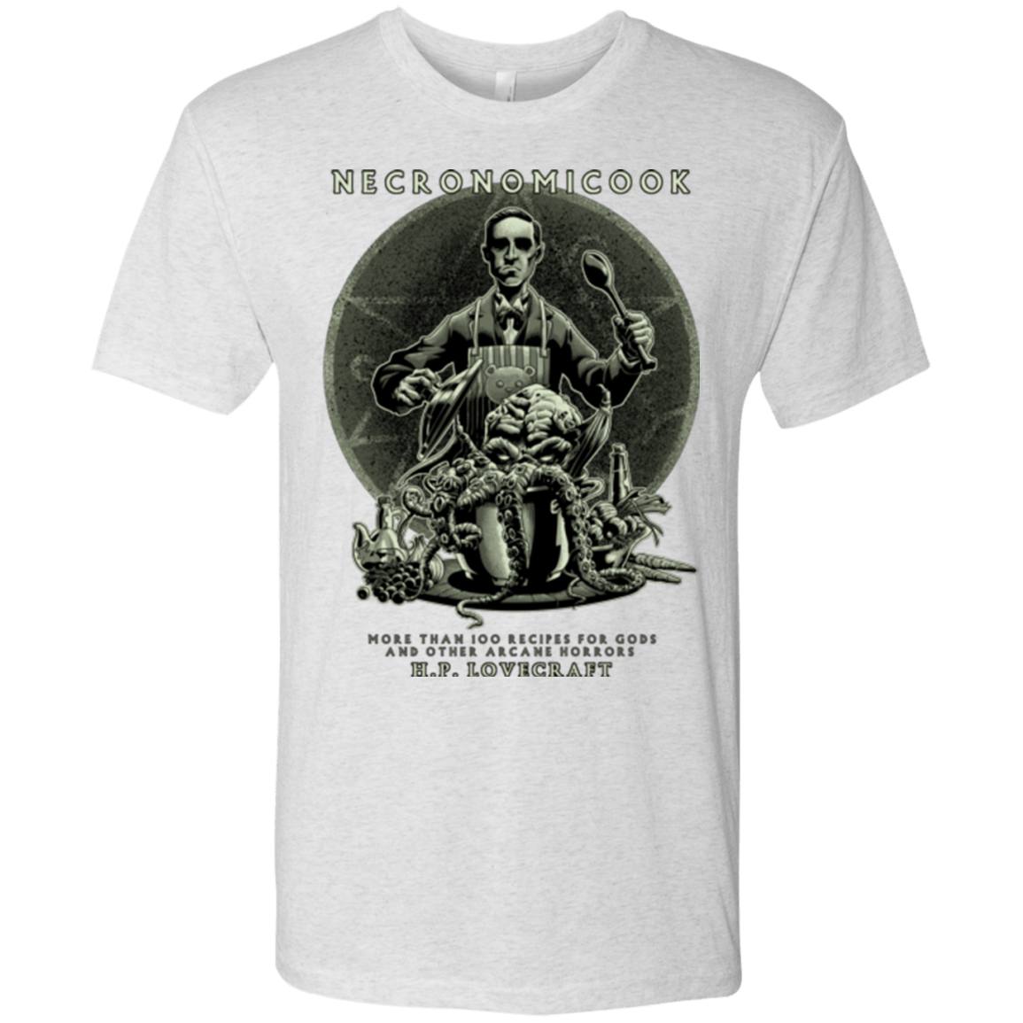 T-Shirts Heather White / Small Necronomicook Men's Triblend T-Shirt