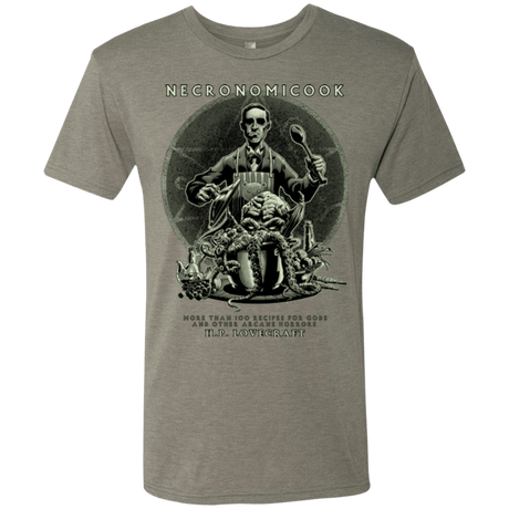 T-Shirts Venetian Grey / Small Necronomicook Men's Triblend T-Shirt