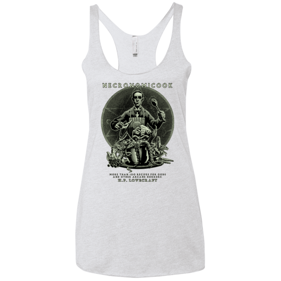 T-Shirts Heather White / X-Small Necronomicook Women's Triblend Racerback Tank