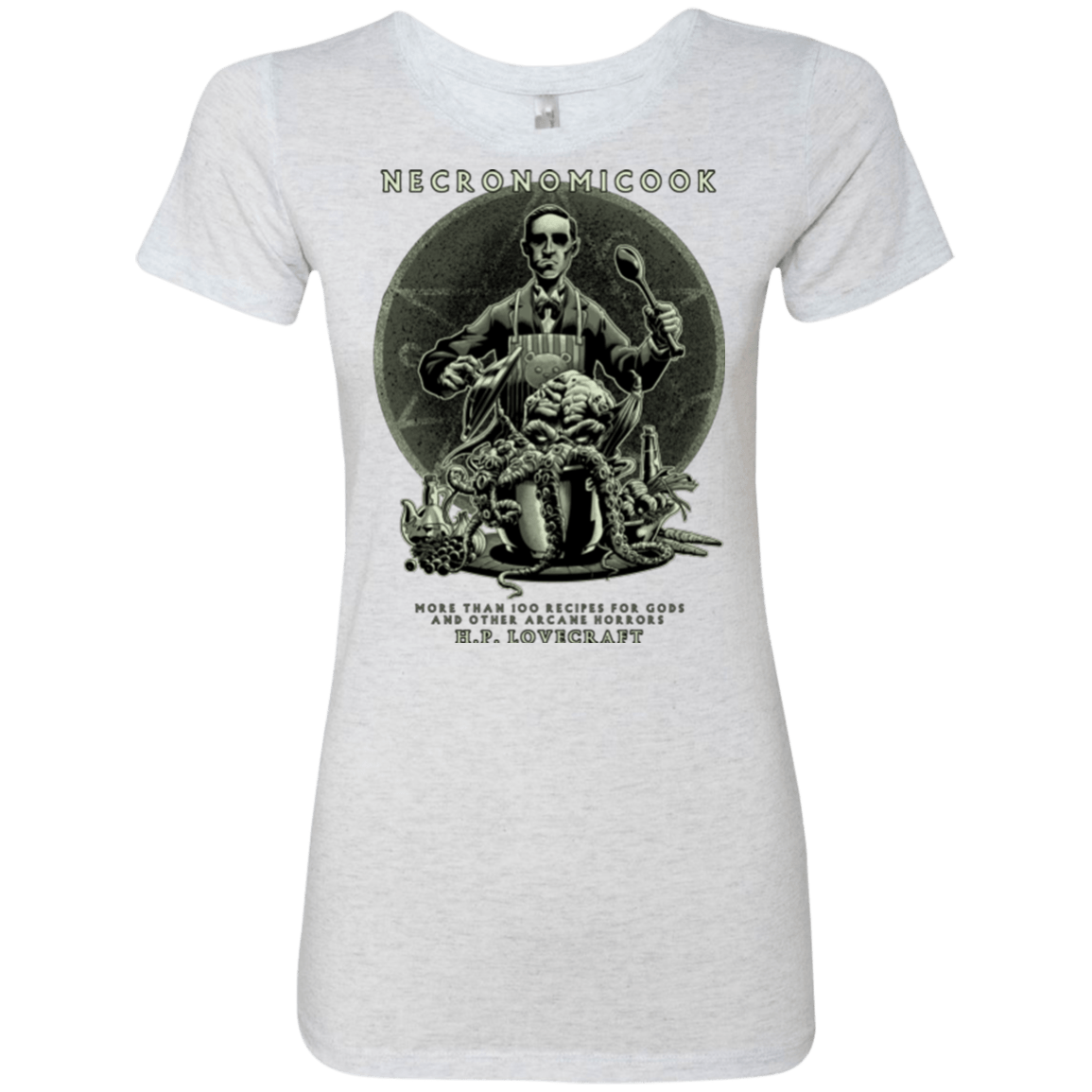T-Shirts Heather White / Small Necronomicook Women's Triblend T-Shirt