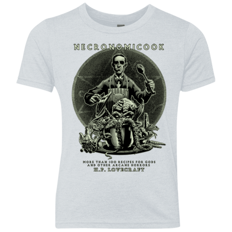 T-Shirts Heather White / YXS Necronomicook Youth Triblend T-Shirt