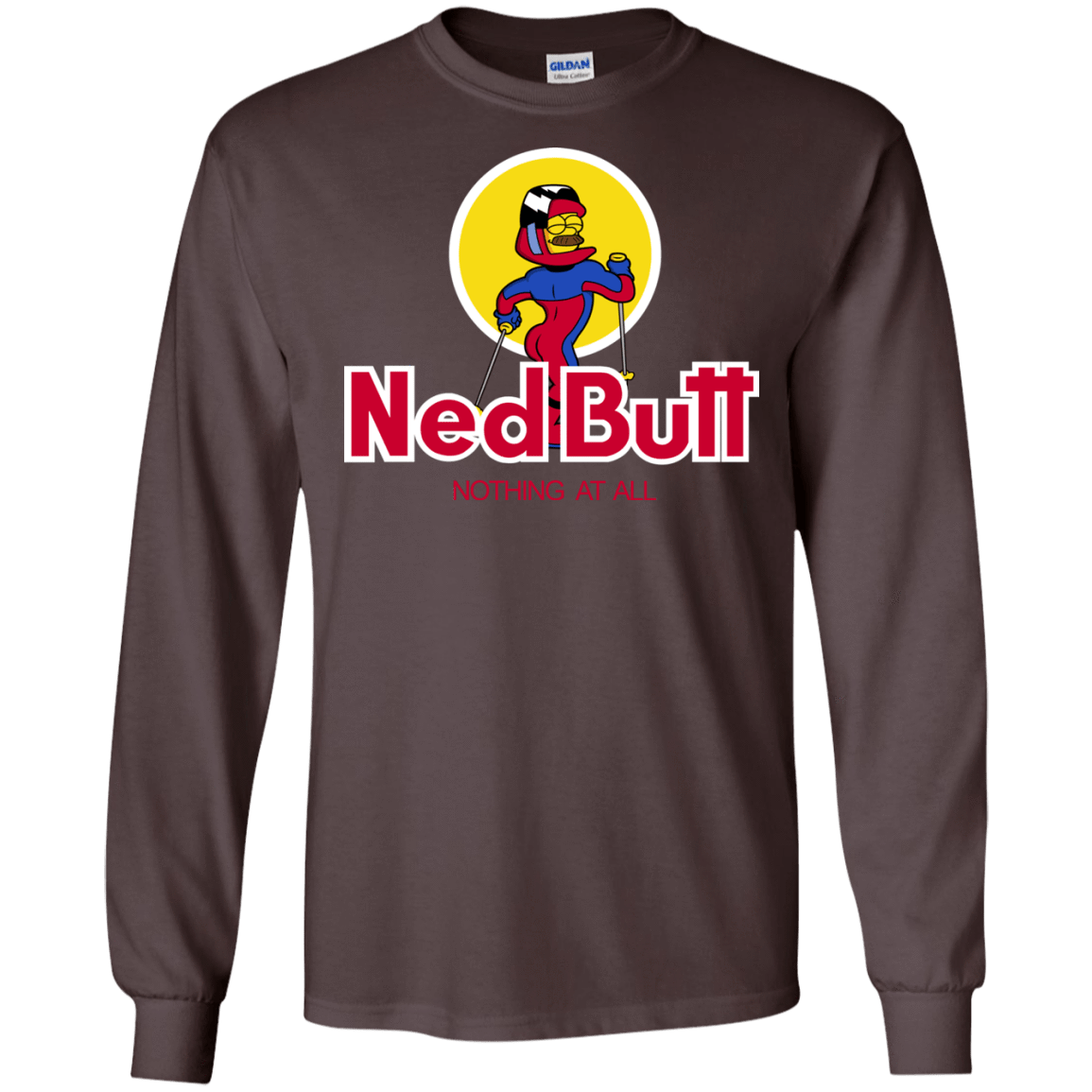 T-Shirts Dark Chocolate / S Ned Butt Men's Long Sleeve T-Shirt