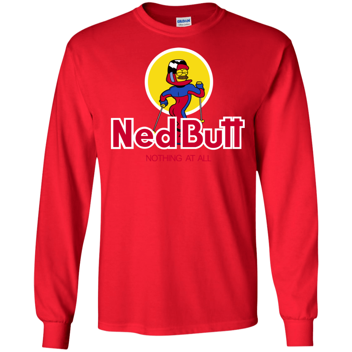 T-Shirts Red / S Ned Butt Men's Long Sleeve T-Shirt