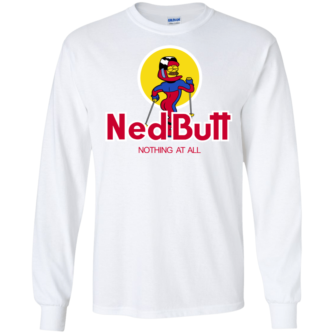 T-Shirts White / S Ned Butt Men's Long Sleeve T-Shirt