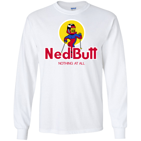 T-Shirts White / S Ned Butt Men's Long Sleeve T-Shirt